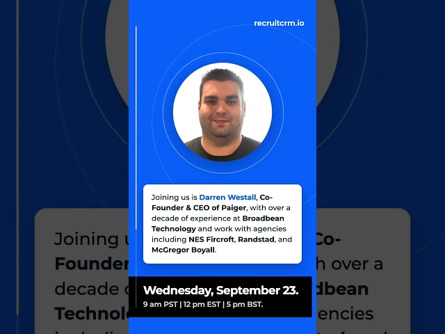Recruitment BD in the age of AI  Recruit CRM webinar