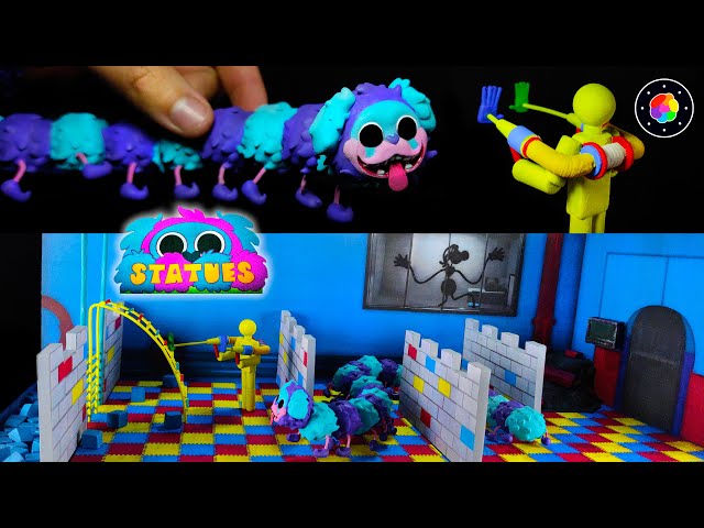 DIORAMA de ESTATUAS (PJ Pug A Pillar Statues) Poppy Playtime de Plastilina y Cartón | PlastiVerse