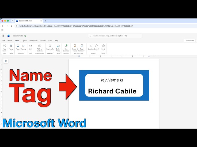 How to Create Name Tag in Microsoft Word
