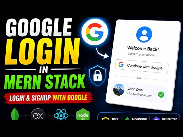 Google OAuth in MERN Stack  | Login  with Google (React + Node.js + MongoDB)
