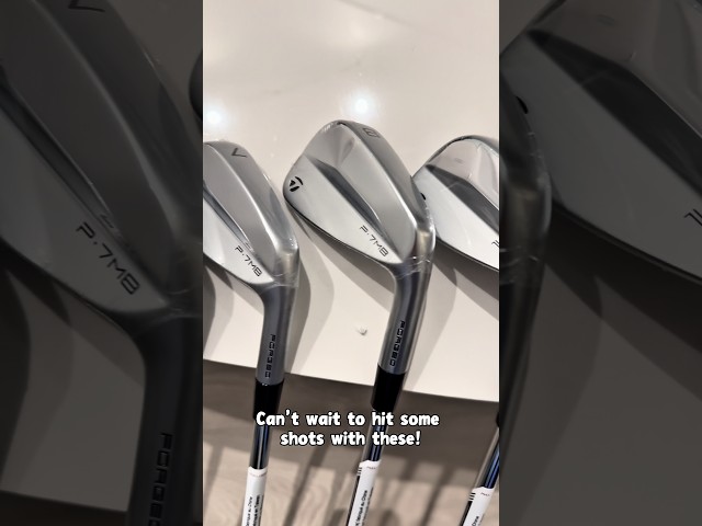 Sweet new upgrades to the bag 🤩    #golfclubs #taylormadegolf #golfirons #golfequipment #golflife