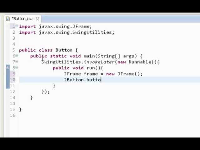 Java swing GUI tutorial #9: JButton
