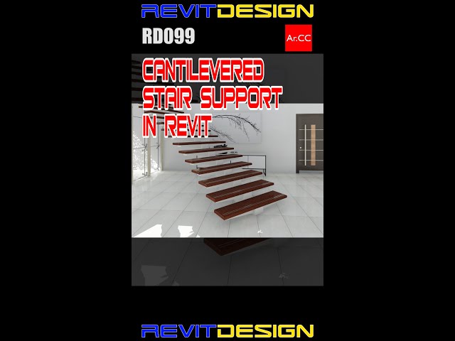 Revit Cantilevered Stair Support #Shorts