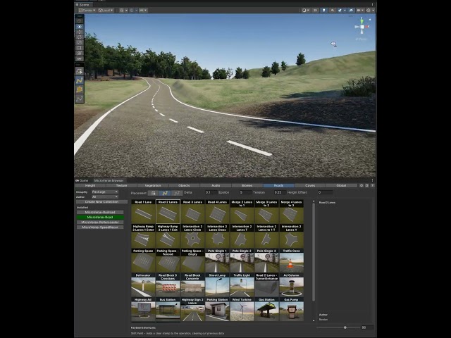 Painting a Road Scene with MicroVerse in Unity #microverse #worldbuilding #unity #unity3d