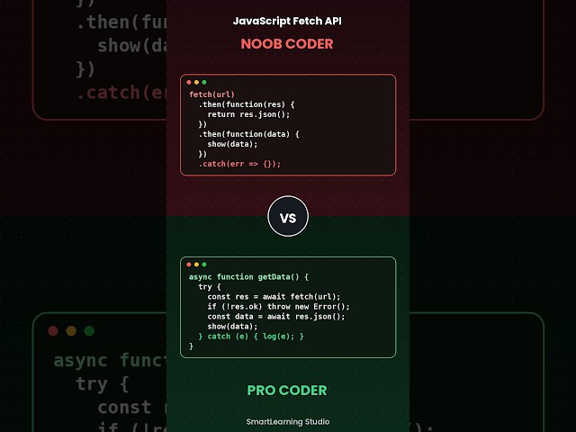 Noob vs Pro: JavaScript Fetch API 😳🔥