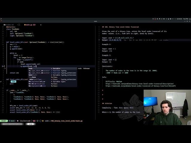 Data Structures and Algs Practice | Uncut No Commentary | RAW Coding (No AI)