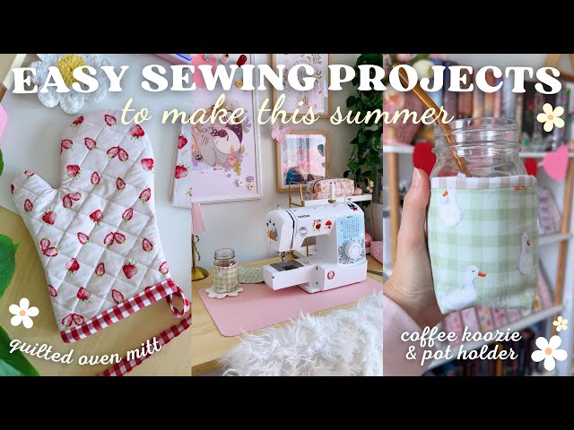 Sewing Cute Things for my Kitchen 🍓🪿 3 easy projects to make this summer!