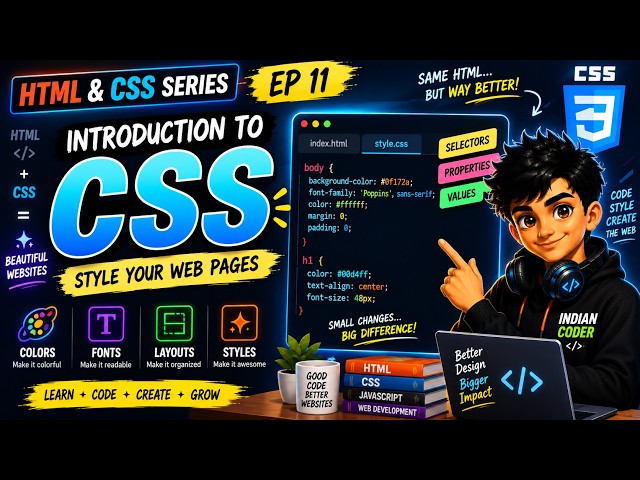 CSS Tutorial #1 | Introduction to CSS | Style Your Web Pages