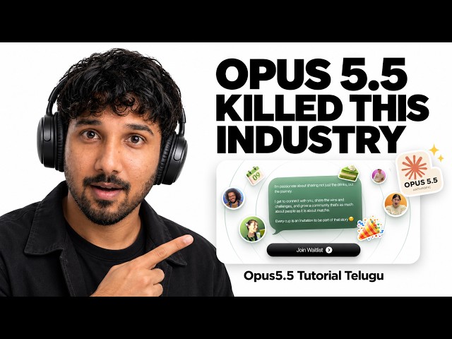 ₹30,000 Motion Graphics ని AIతో Minutes లో చేసేశా! | Opus 5.5 + ChatGPT 6 Telugu