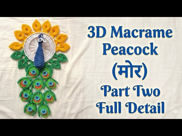 3D Macrame Peacock 🦚 (मोर) Part- 2/Macrame Peacock/peacock/
