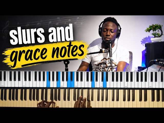 How to use Slurs and Grace Notes to fill the space in your chord 