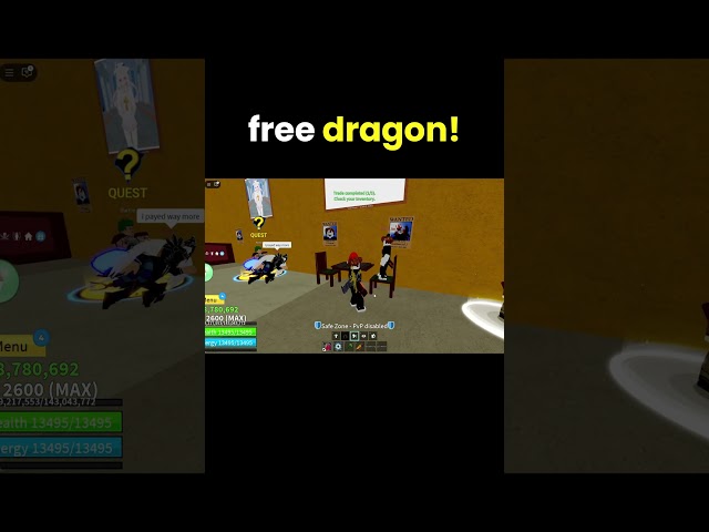 Lucky Player Giving free dragon in blox fruits #bloxfruits #roblox #bloxfruit
