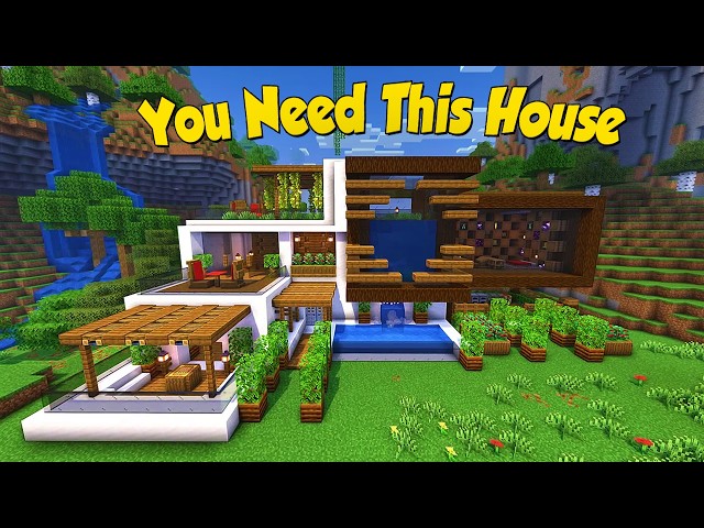 Minecraft: How to Build a Modern House Tutorial (Easy to Follow)