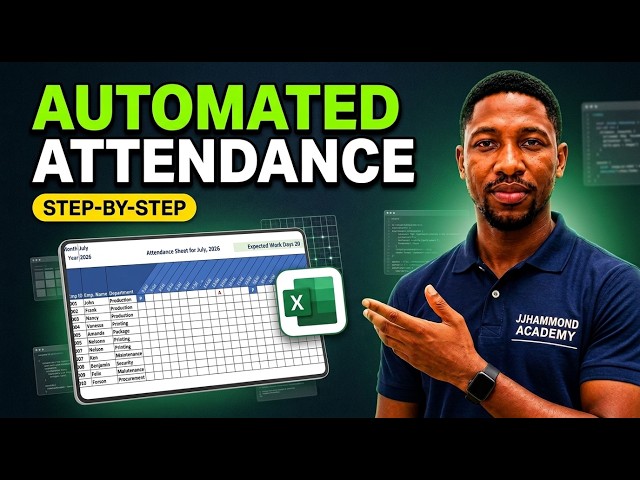How to Automate Attendance in Excel | Step-by-Step Tutorial