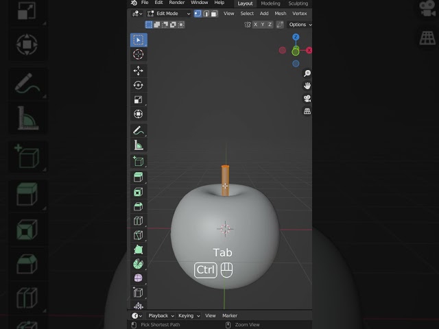 How to modeling an Apple in Blender | Beginner Tutorial
