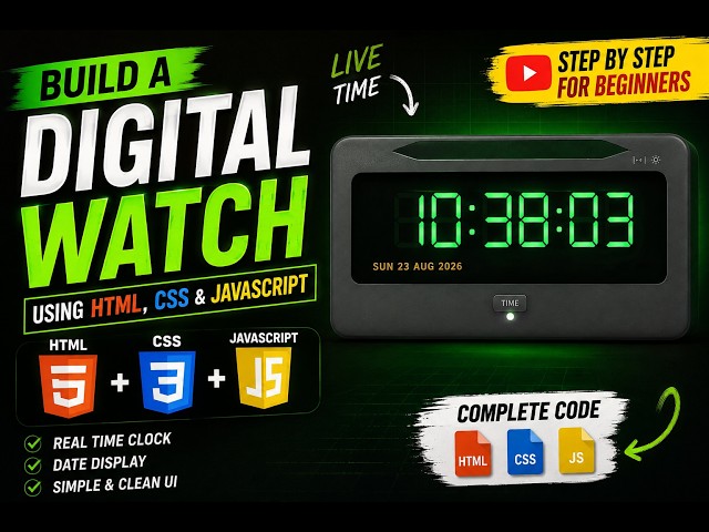Build This Modern Digital Clock Website From Scratch