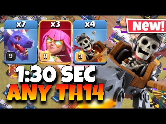 Th14 Dragon & Dragon Rider Attack With Super Archer Blimp | Best Th14 Attack Strategy 2023