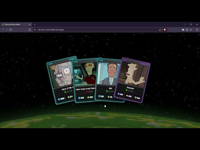 Rick and Morty Card Game | Angular, Node.js & MongoDB | MEAN Stack Project