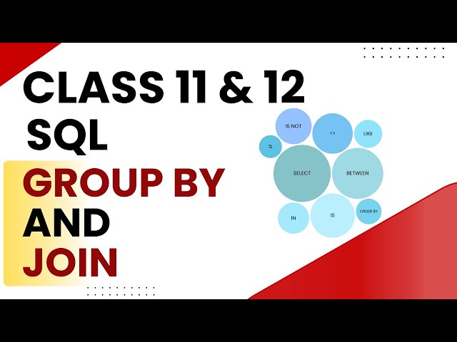 GROUP BY ,HAVING AND JOIN ,CLASS 11 & 12  | CUET