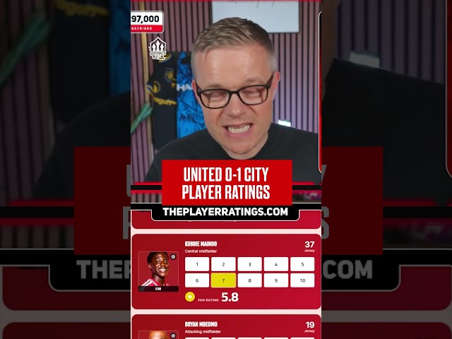 2/10 for CARRICK? Man United 0-1 Man City Player Ratings