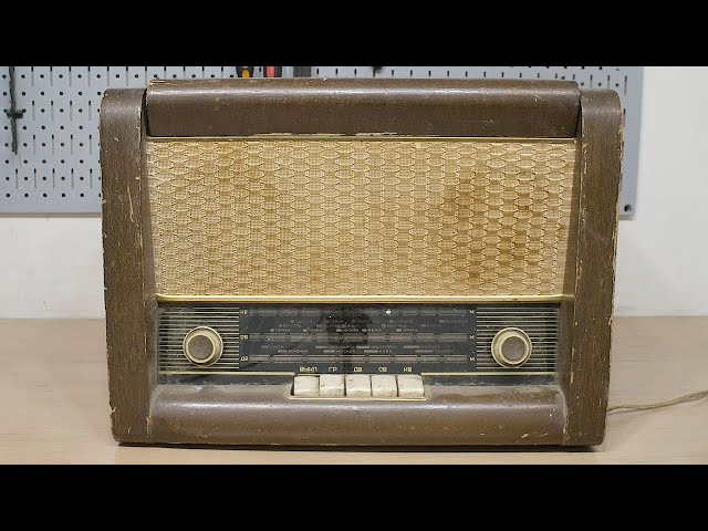 RESTORATION of a very OLD radiogram from 1959. AMAZING restoration.