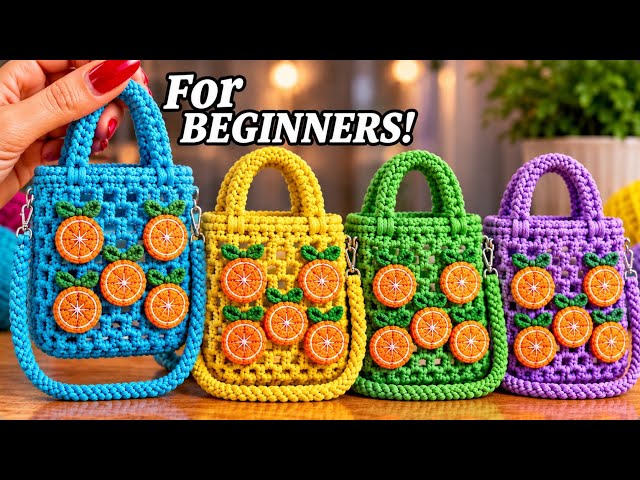 SO EASY 😍Viral Crochet Orange Bag 🍊 | Best Selling & Trending | Easy for Beginners