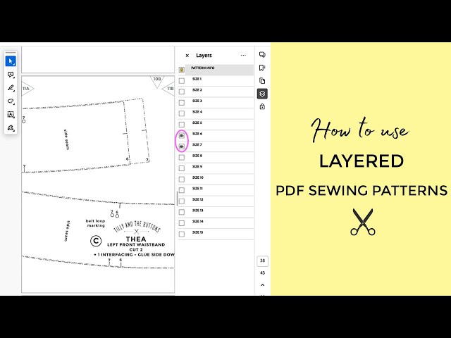 How to use layered PDF sewing patterns
