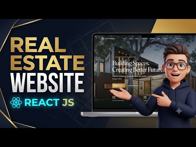 Modern Real Estate Website in React JS | Premium Residential Developer UI