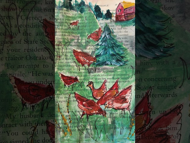 Day 1 of 7 Turning an Old Book Into an Art Journal for 7 Days