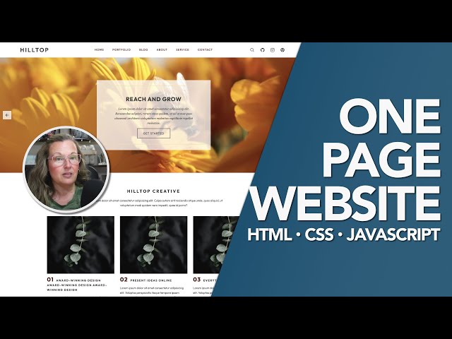 Build a One Page Website | HTML CSS JavaScript (Full Project)