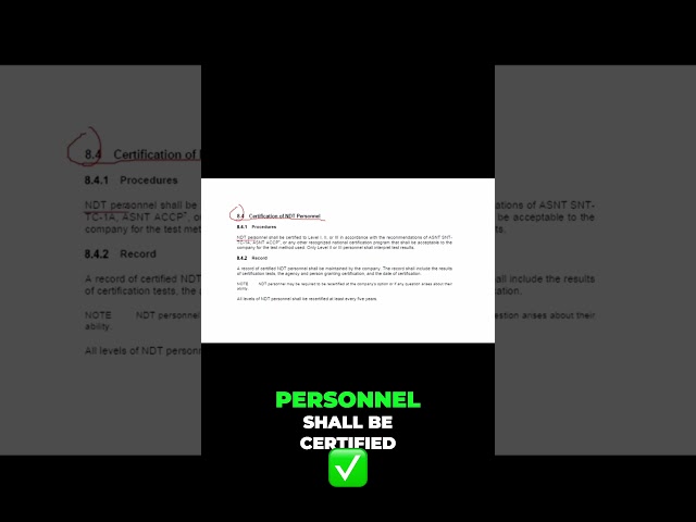 CWI Part C Question! NDT Certification