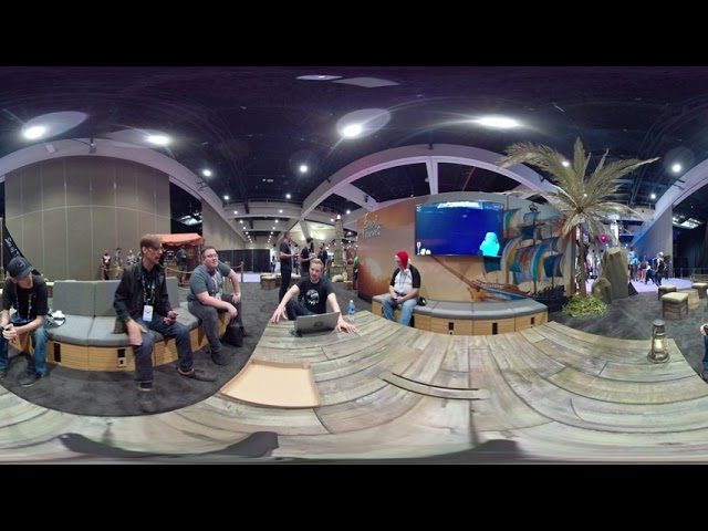 Hanging out with the sea of thieves Dev's  at Twitchcon *Interactive Video* Move the screen
