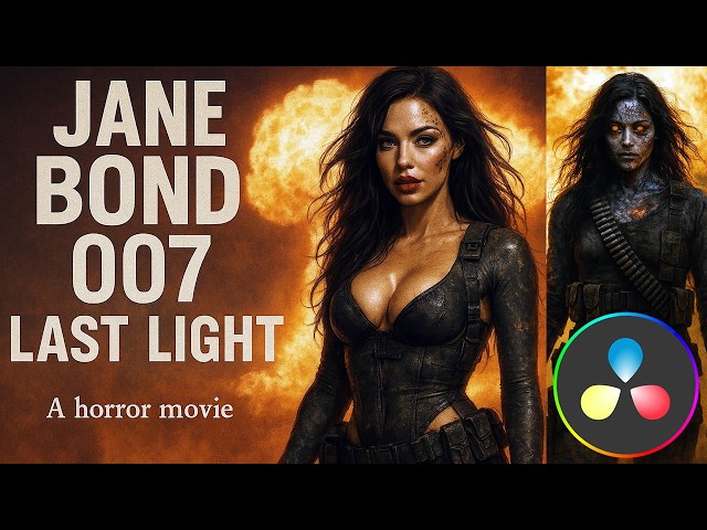 Create 007 Last Light Horror Trailer in Davinci Resolve 21. #davinciresolve #davinciresolvetutorial