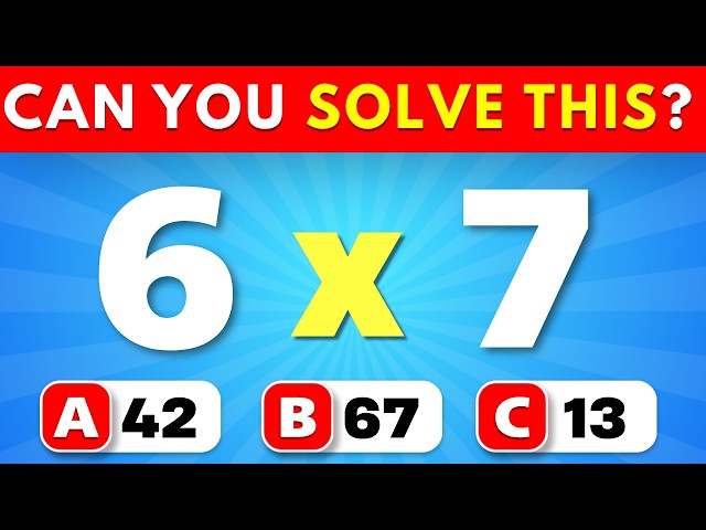 Can You Pass This Maths Quiz? ➗✖️🤓 | EASY to IMPOSSIBLE | The Ultimate Math Quiz