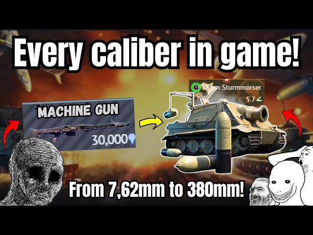 The Most INTENSE challenge I've EVER taken! (From pew pew to 💥💀) | Every single caliber in WT🔥