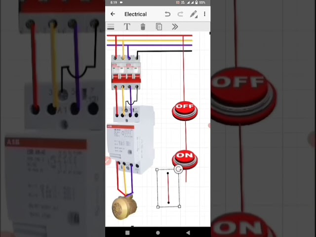 How to draw on mobile | Drawing tutorial | engineering drawing | 3 Phase circuit | Sorts.