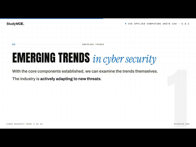 VCE Applied Computing 2.2.1 — Cyber security (part 1 of 4)