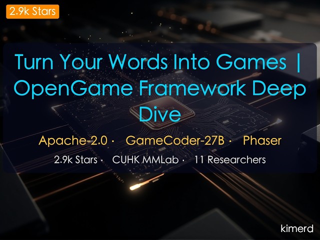 From One Prompt to a Playable Web Game: CUHK’s OpenGame Framework Tested