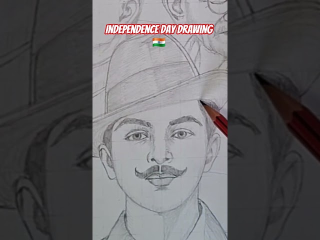 Independence Day Drawing 🇮🇳 #shorts​ #independenceday​ #drawing​ #art​ #viral #ytshorts #sketch