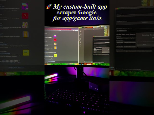 My desktop app scrapes Google for app & game links from AppAdvice, Google Play & App Store!