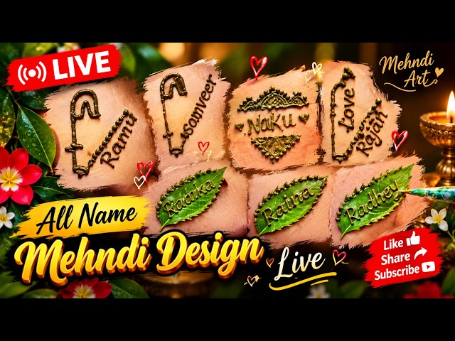 Cute Subscribers Name Mahendi Tattoo Design 💓💓01