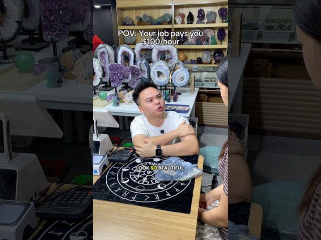 This is how your crystal dealer be like when they’re paid differently #crystalshop #crystalseller