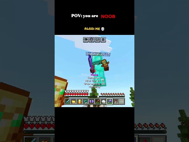POV: you are noob  but also my gameplay day by day 💀 !! #minecraft #viral #shorts