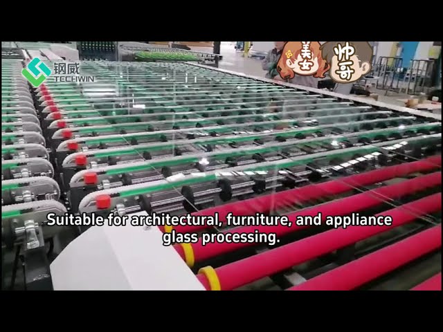 Automatic glass positioning conveyors for glass tempering machine
