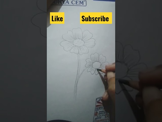 easy drawing of flower tutorial for kids #drawing #craft #art #creative #craftlove #sketch #shorts