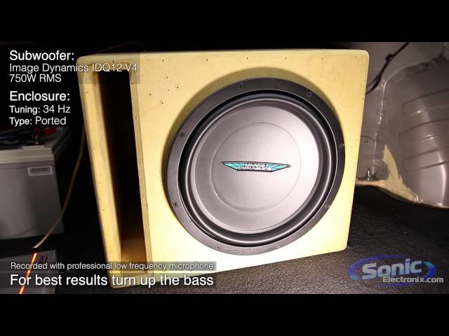 Image Dynamics IDQ12 Subwoofer Bass Demo | IDQ12 in a Custom Ported box
