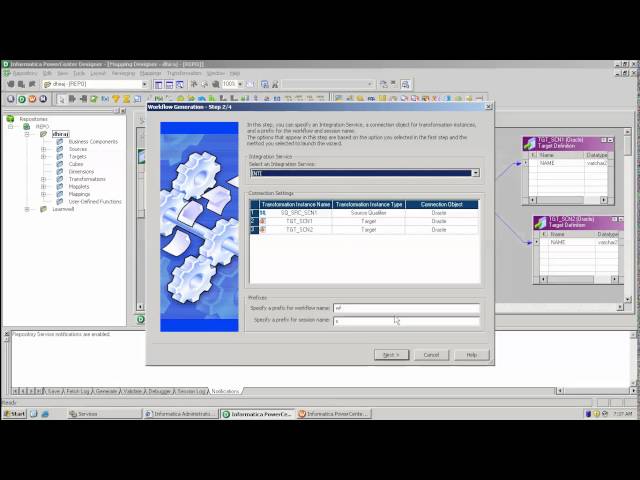 Create Workflow Session Using MappingDesigner