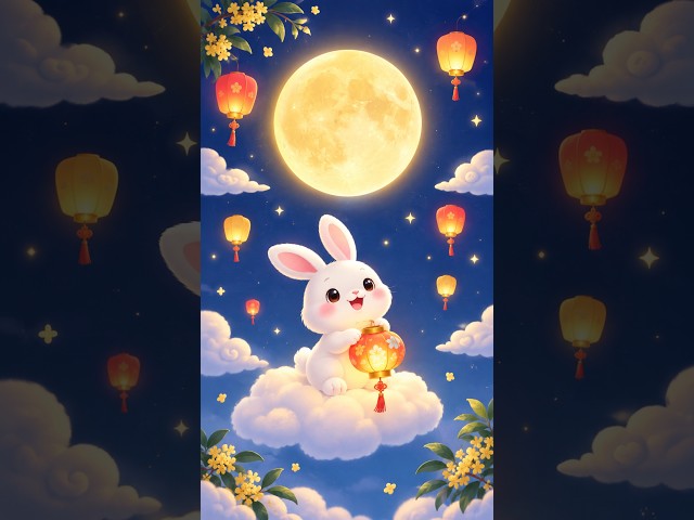 🌕✨ A Little Moonlight Magic! 🥮🐰 | Mid-Autumn Festival #MidAutumnFestival #KidsShorts #Cute #Moon