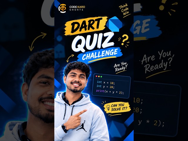 Can You Solve This Dart Question? 🤔 #shorts #dart  #codekaro #coding #programming #quiz