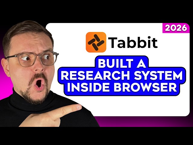 Tabbit Browser Tutorial - 2026 | How I Built a Structured Research System Inside My Browser